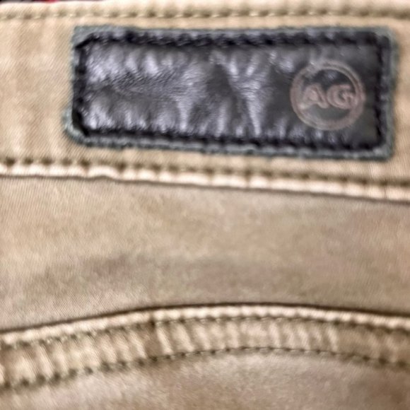 Adriano Goldschmied for Anthropologie Abbey Sateen Ankle Jeans - Olive - 32R - Picture 8 of 12